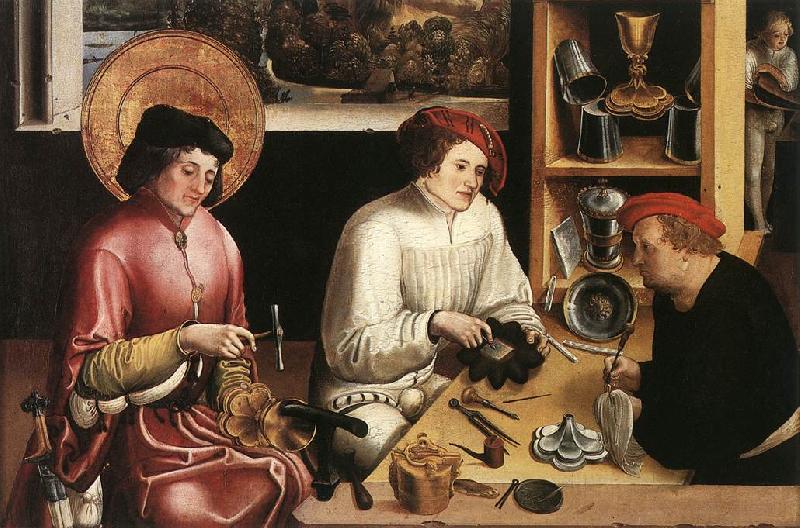 MANUEL, Niklaus St Eligius in the Workshop  sg oil painting image